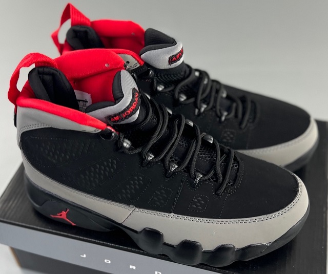 Air Jordan 9 Retro Grey Black Red